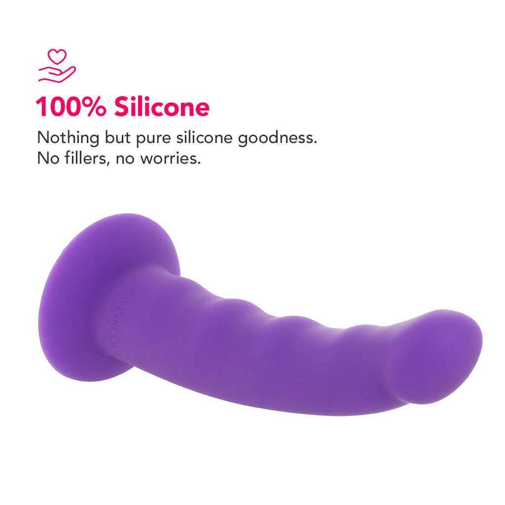 PinkCherry Premium 6.5 Inch Purple Silicone Wavy Dildo Dildo Sex Toys > G-Spot Dildos - Tophatter Daily Deals